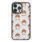 American Cocker Spaniel Icon with Name iPhone 14 Pro Max Black Impact Case on Silver phone