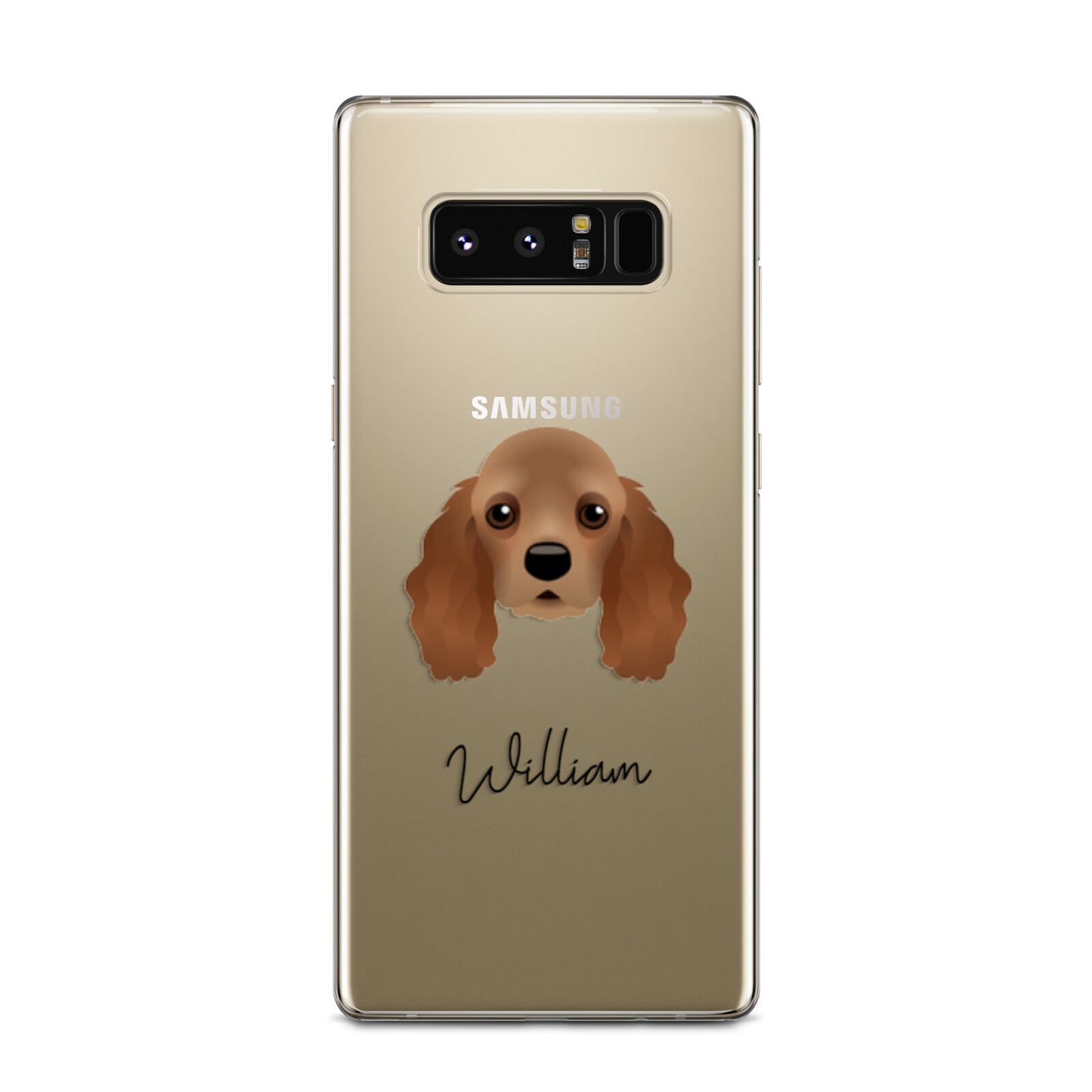 American Cocker Spaniel Personalised Samsung Galaxy Note 8 Case