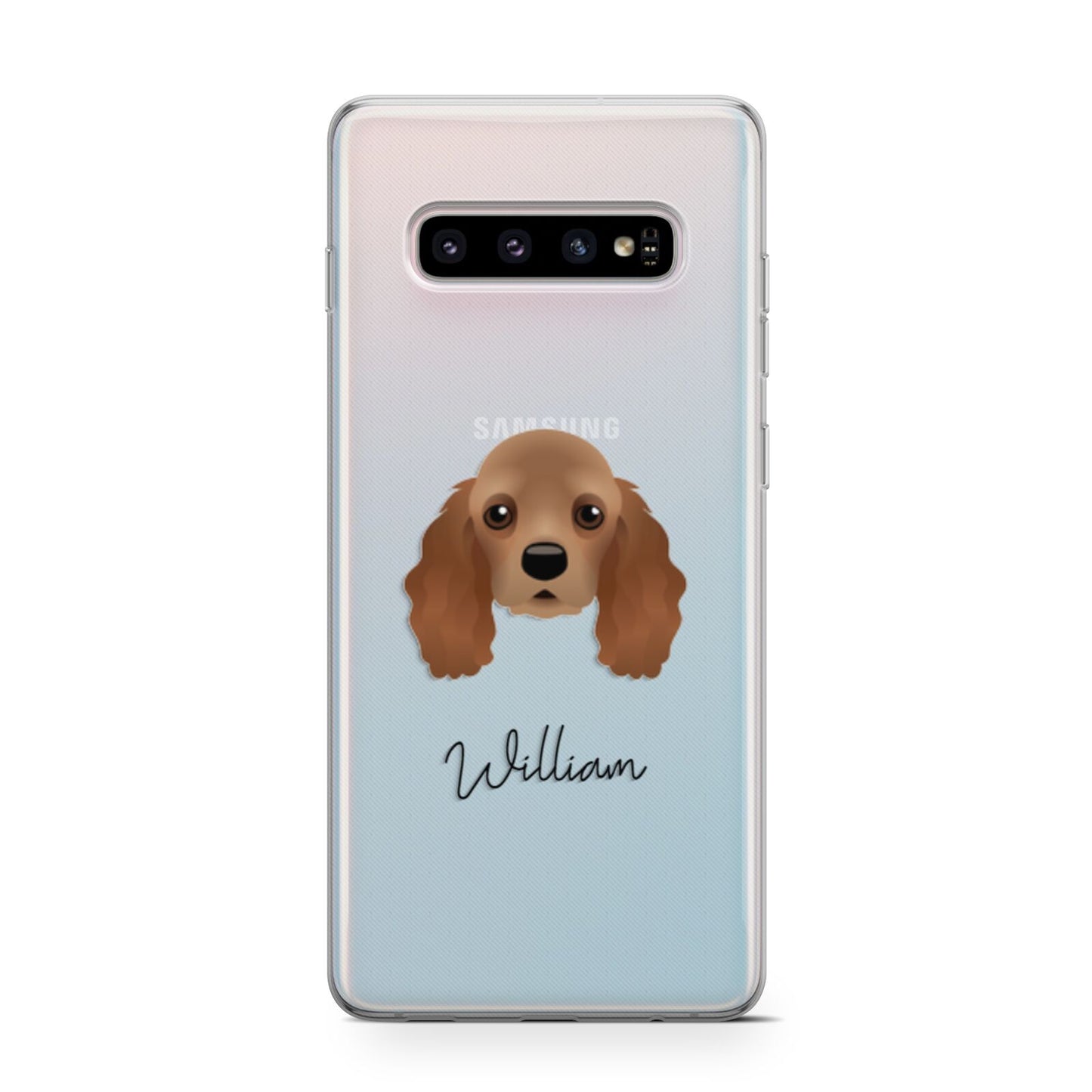 American Cocker Spaniel Personalised Samsung Galaxy S10 Case