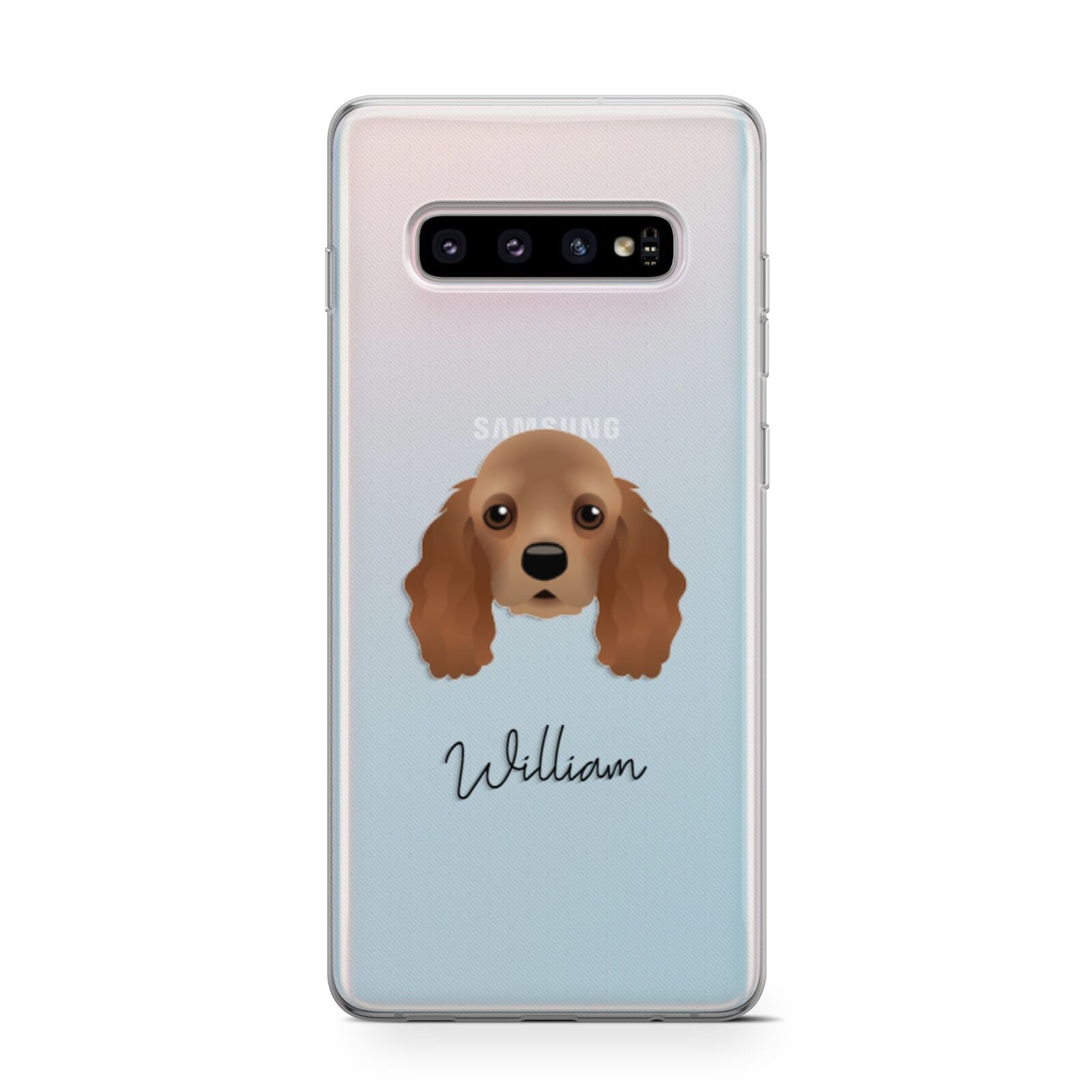 American Cocker Spaniel Personalised Samsung Galaxy S10 Case