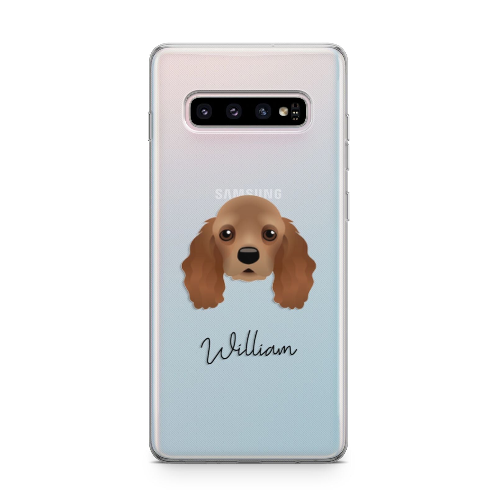 American Cocker Spaniel Personalised Samsung Galaxy S10 Plus Case