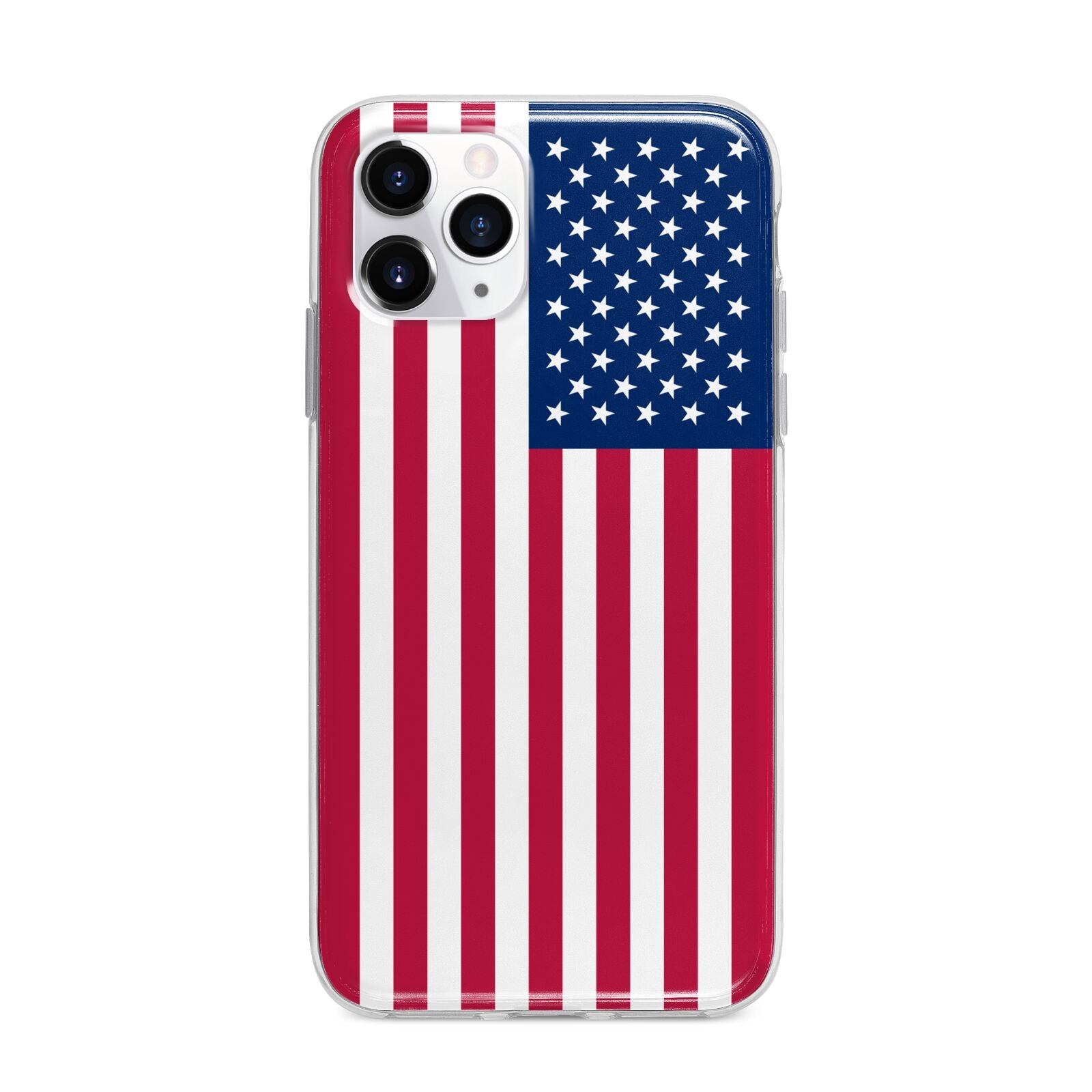 American Flag Apple iPhone 11 Pro Max in Silver with Bumper Case