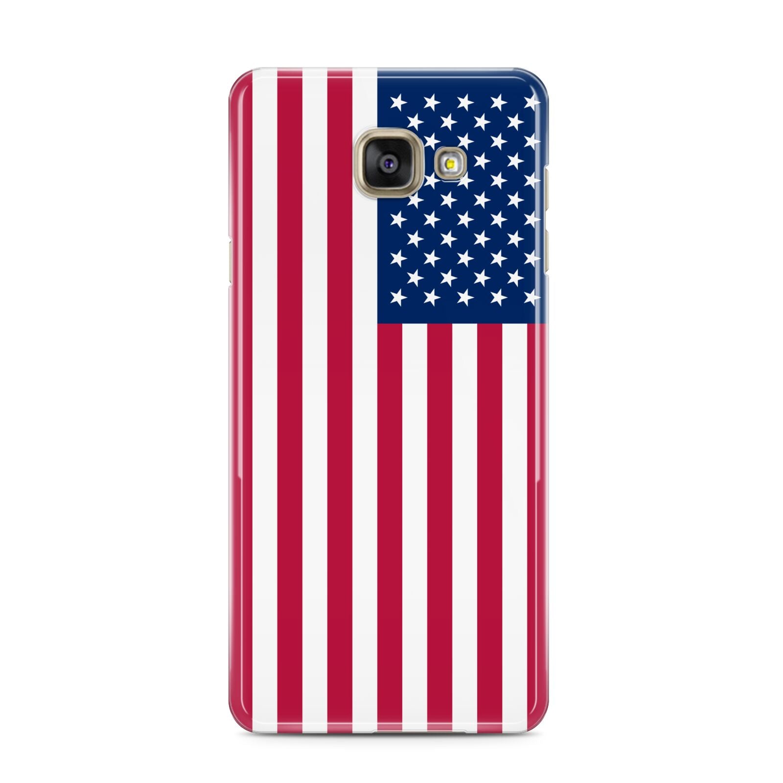American Flag Samsung Galaxy A3 2016 Case on gold phone