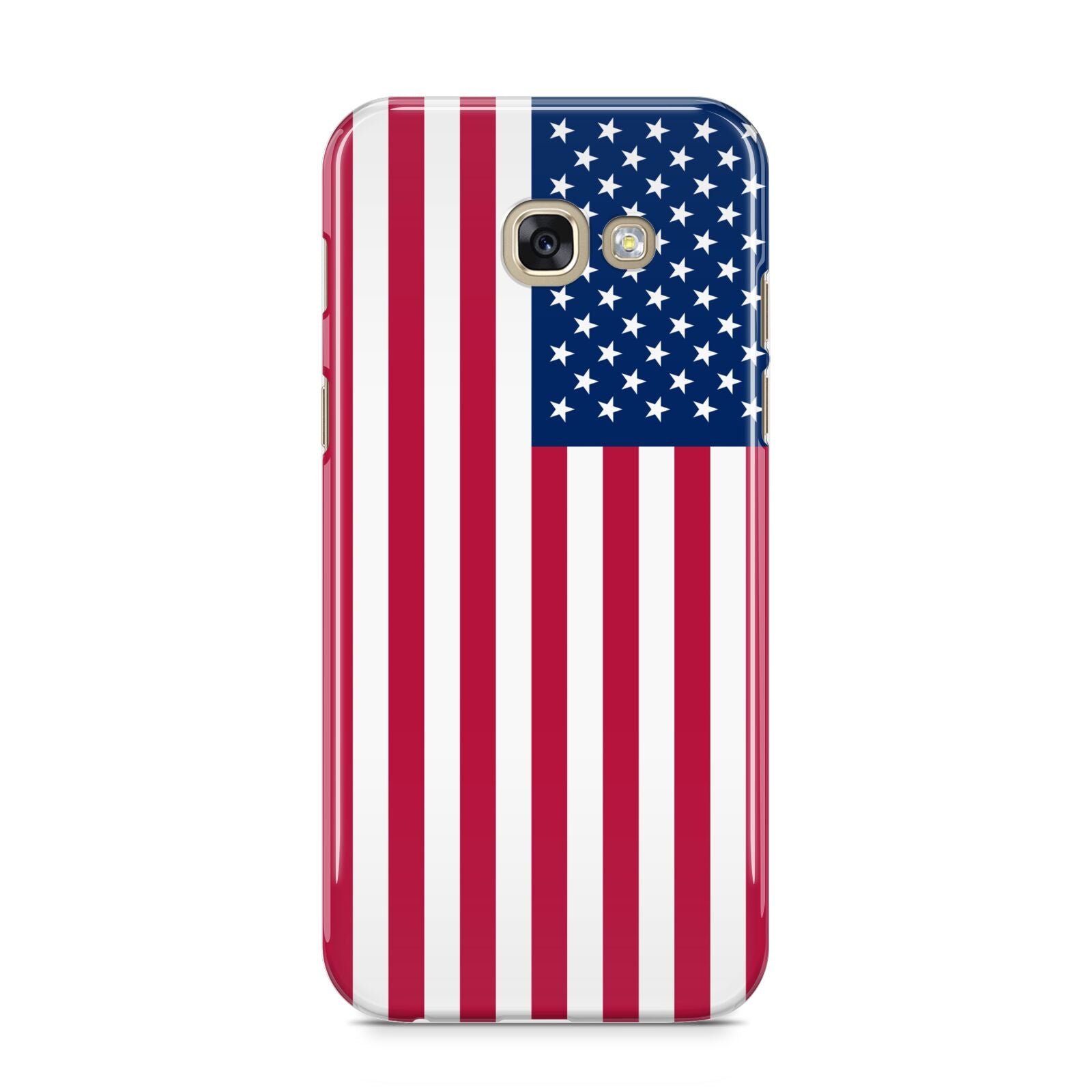 American Flag Samsung Galaxy A5 2017 Case on gold phone