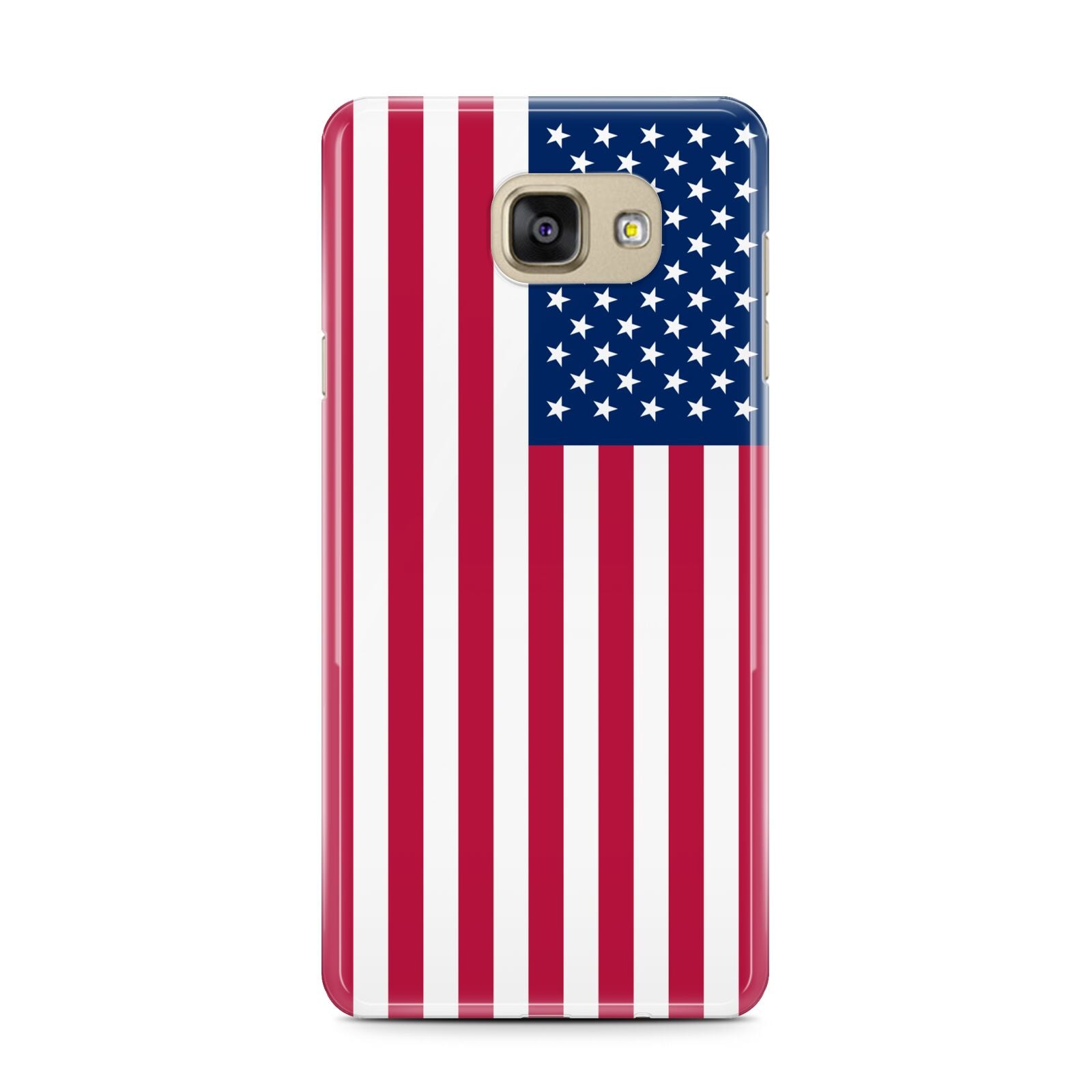 American Flag Samsung Galaxy A7 2016 Case on gold phone