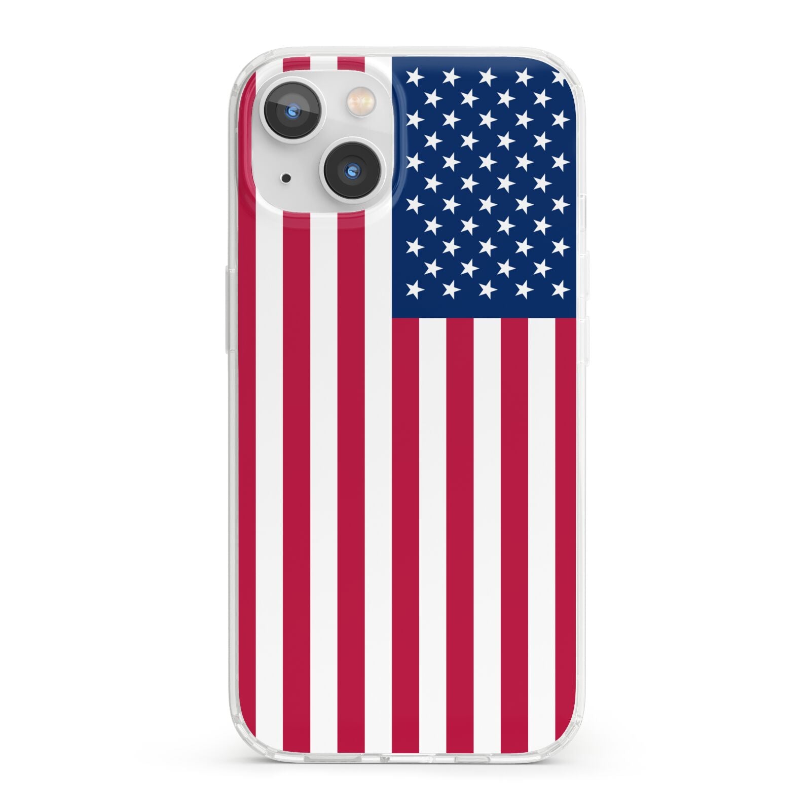 American Flag iPhone 13 Clear Bumper Case