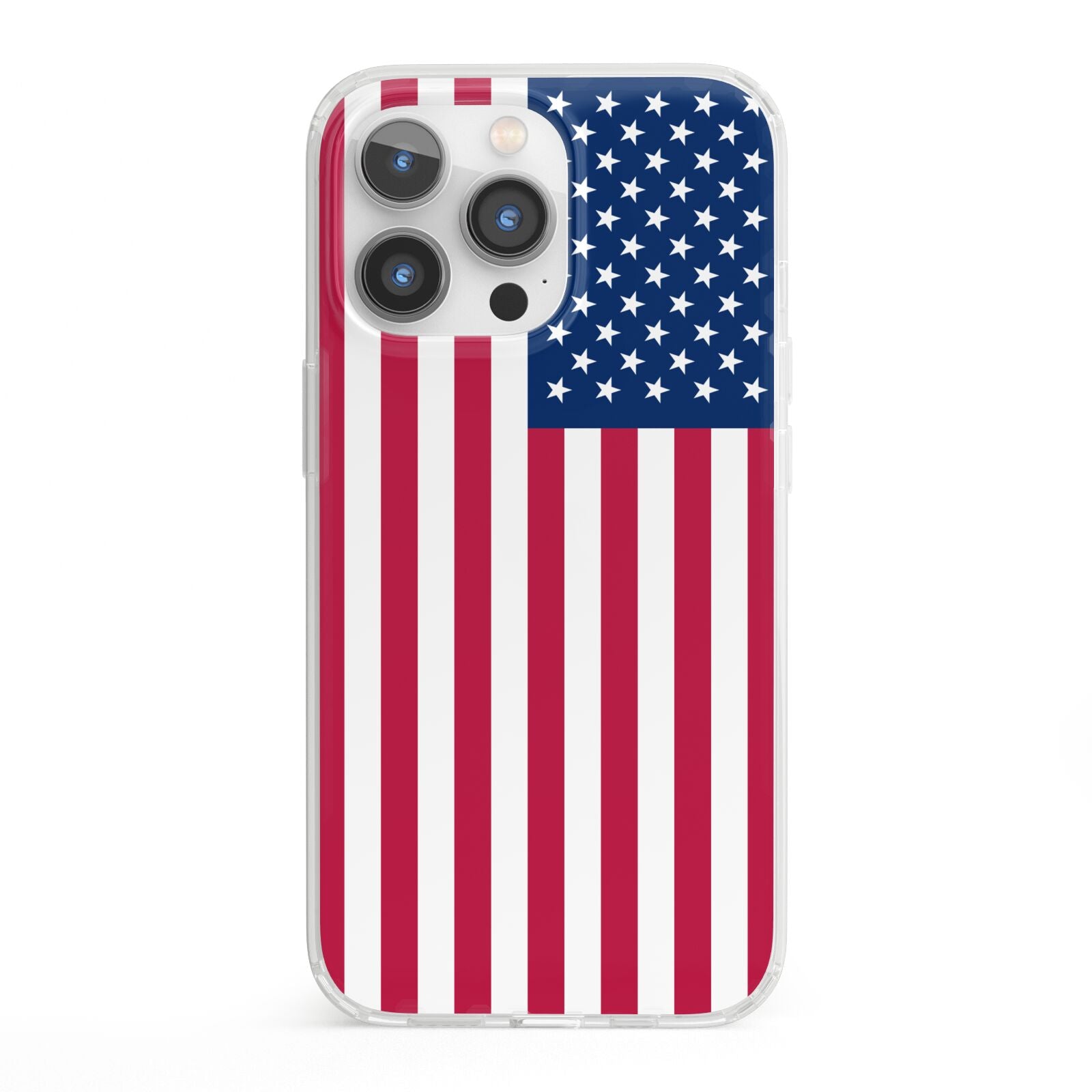 American Flag iPhone 13 Pro Clear Bumper Case