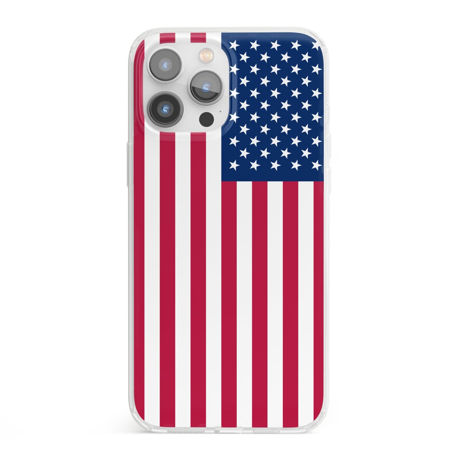 American Flag iPhone 13 Pro Max Clear Bumper Case