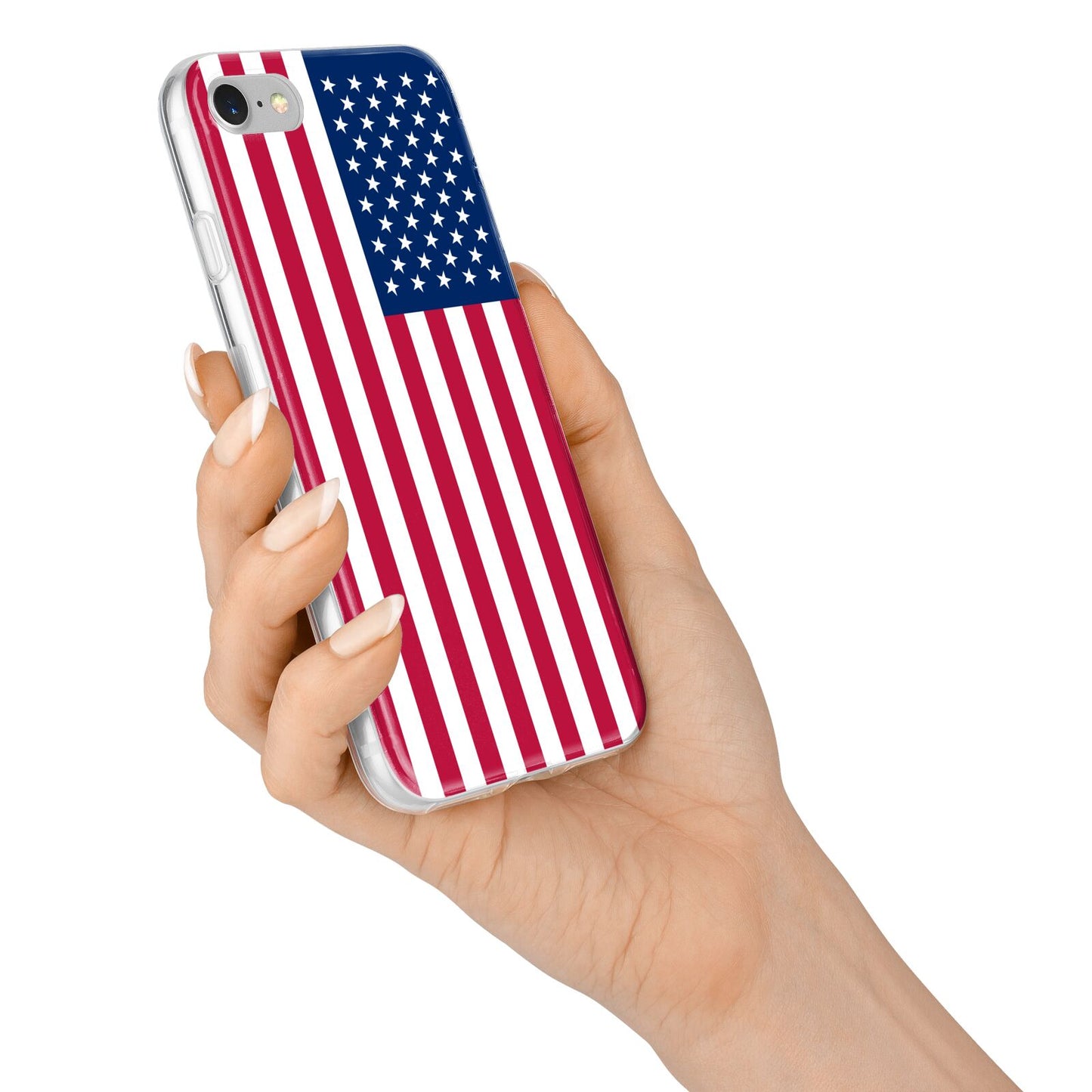 American Flag iPhone 7 Bumper Case on Silver iPhone Alternative Image