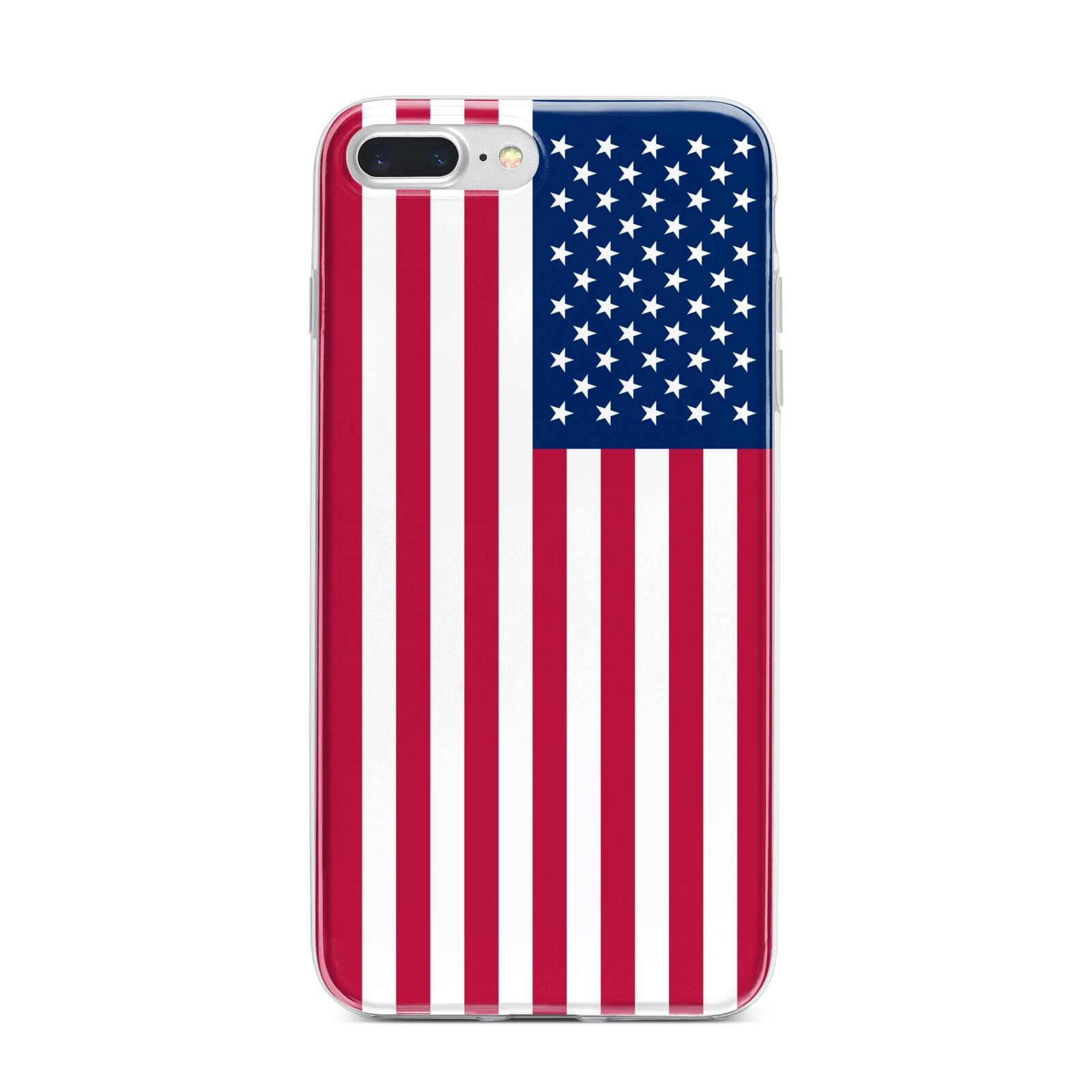 American Flag iPhone 7 Plus Bumper Case on Silver iPhone