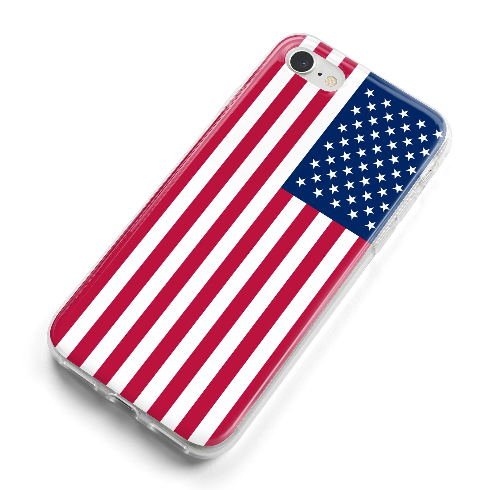 American Flag iPhone 8 Bumper Case on Silver iPhone Alternative Image