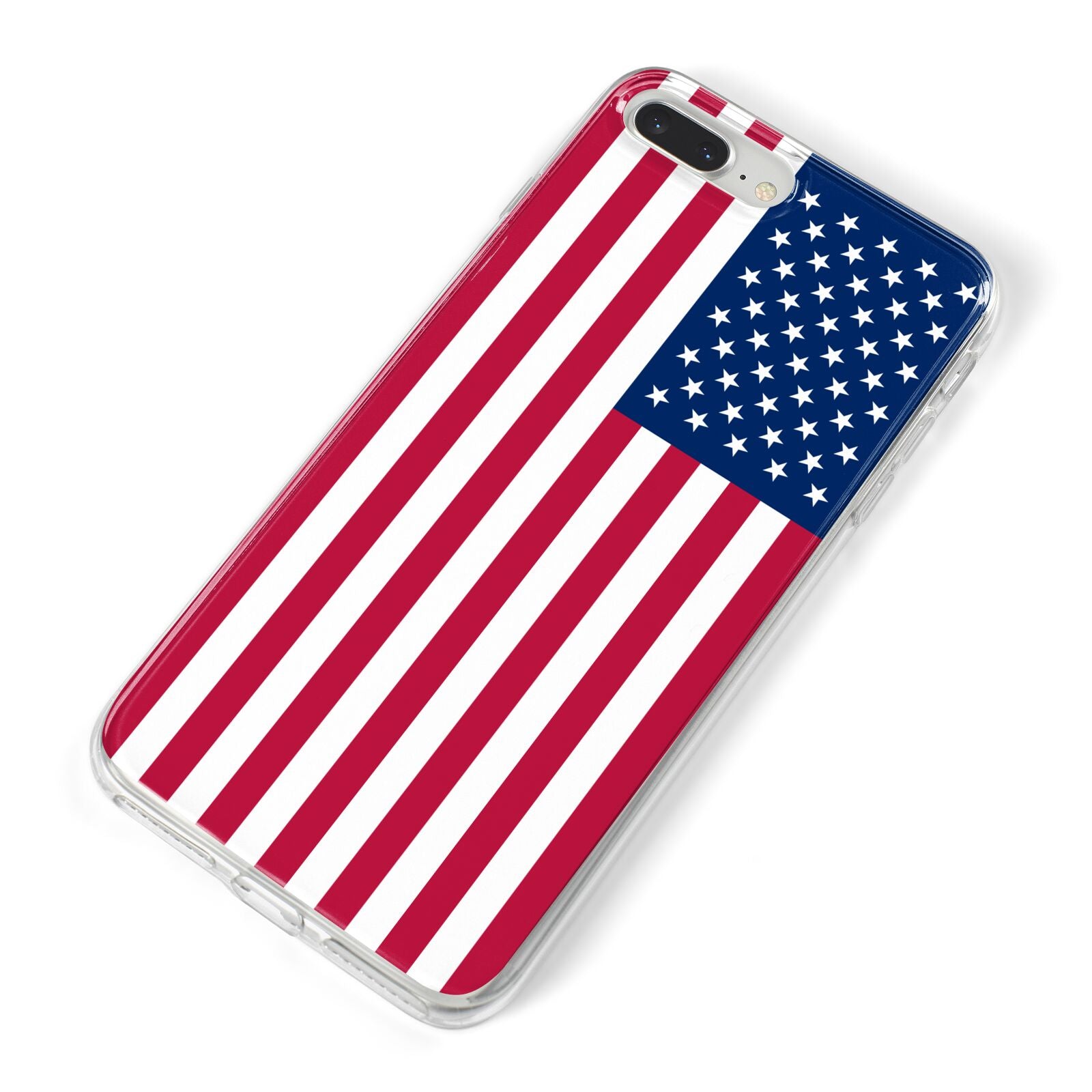 American Flag iPhone 8 Plus Bumper Case on Silver iPhone Alternative Image