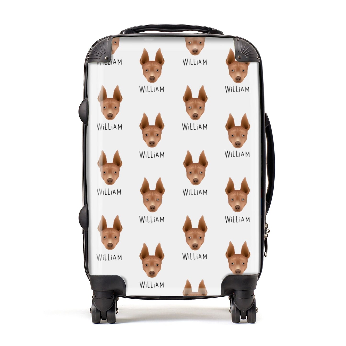 American Hairless Terrier Icon with Name Suitcase