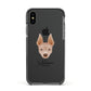 American Hairless Terrier Personalised Apple iPhone Xs Impact Case Black Edge on Black Phone