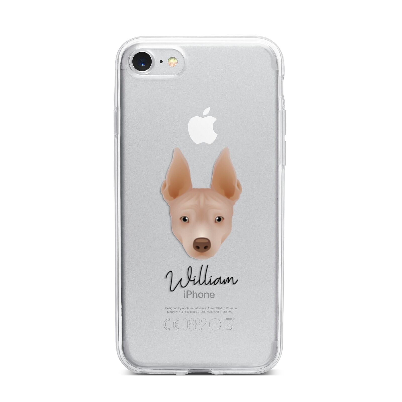 American Hairless Terrier Personalised iPhone 7 Bumper Case on Silver iPhone