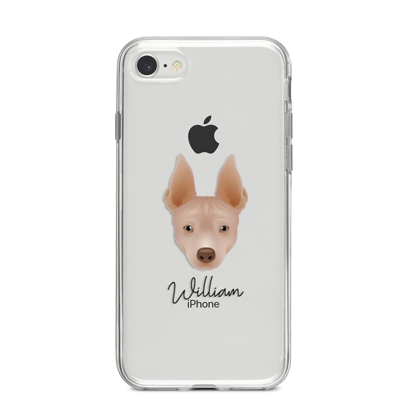 American Hairless Terrier Personalised iPhone 8 Bumper Case on Silver iPhone