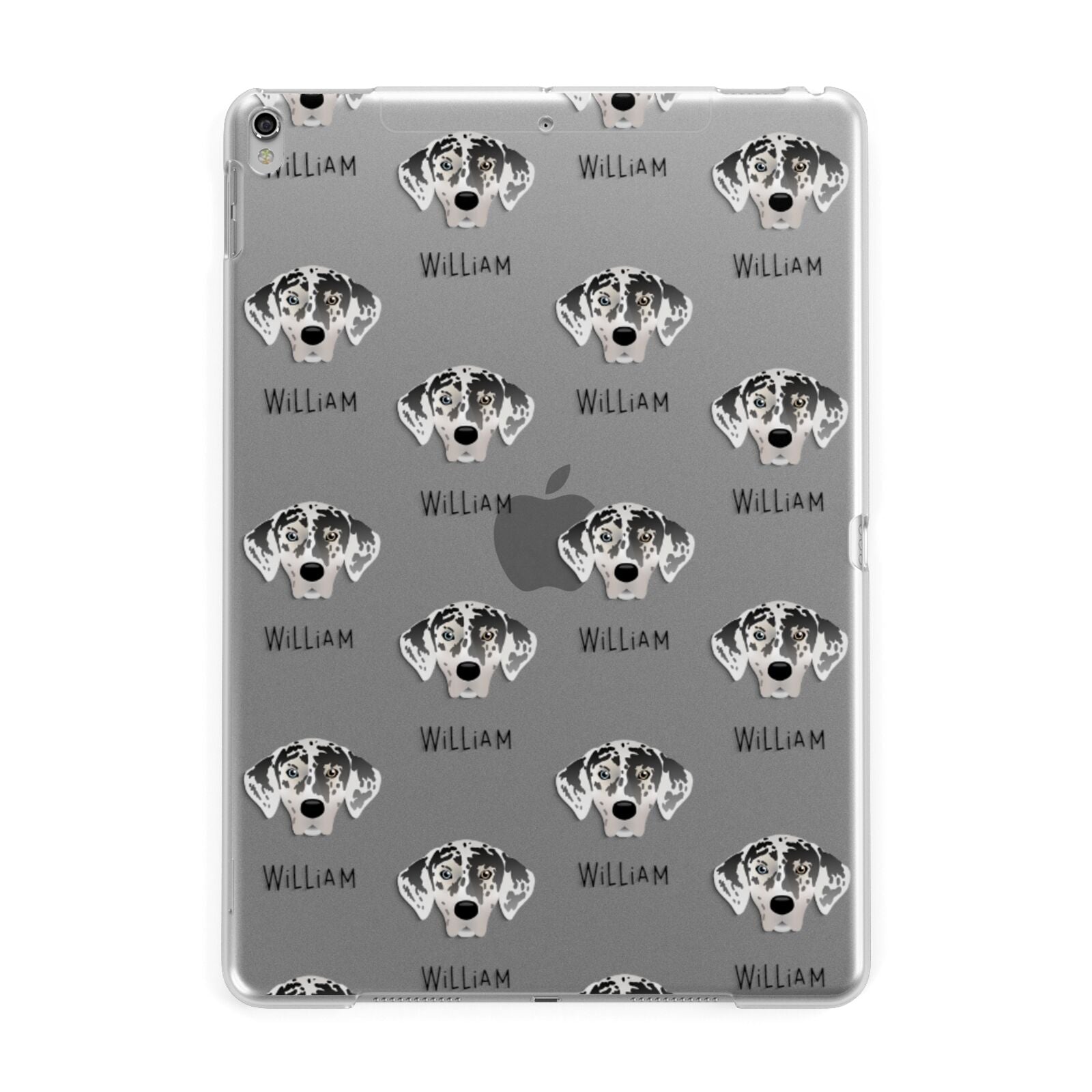 American Leopard Hound Icon with Name Apple iPad Silver Case