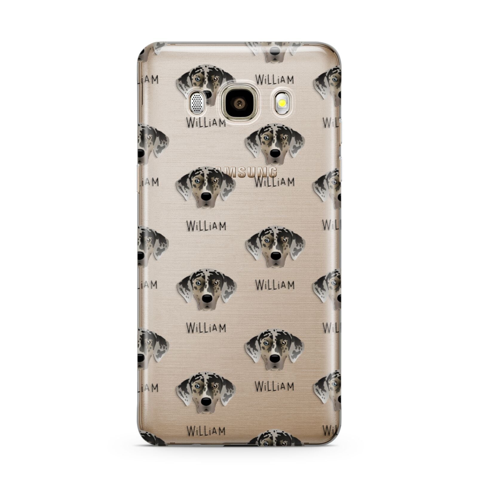 American Leopard Hound Icon with Name Samsung Galaxy J7 2016 Case on gold phone