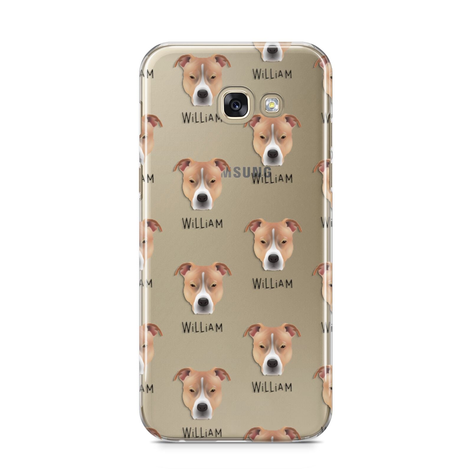 American Pit Bull Terrier Icon with Name Samsung Galaxy A5 2017 Case on gold phone