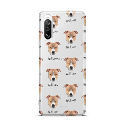American Pit Bull Terrier Icon with Name Sony Xperia 10 III Case