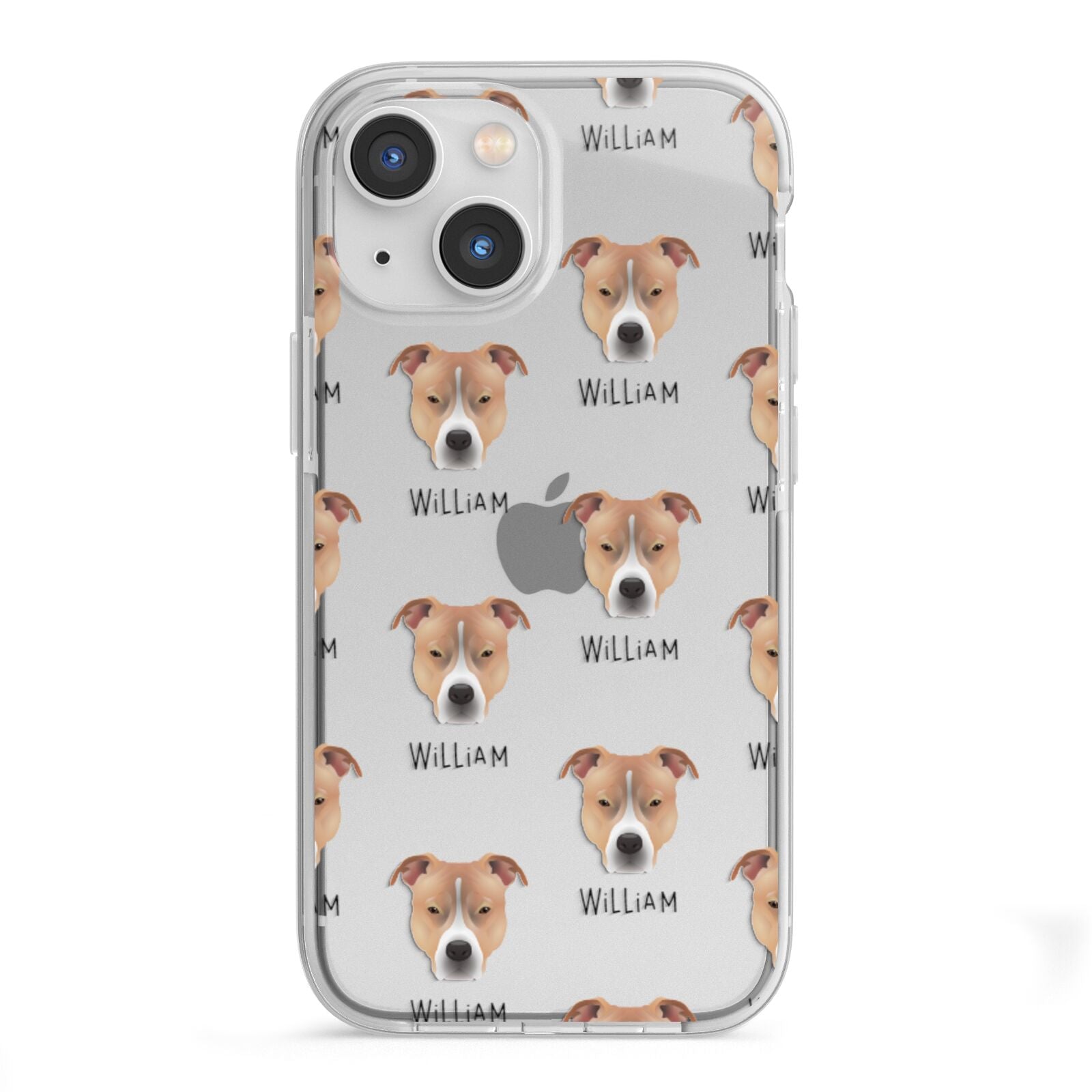 American Pit Bull Terrier Icon with Name iPhone 13 Mini TPU Impact Case with White Edges