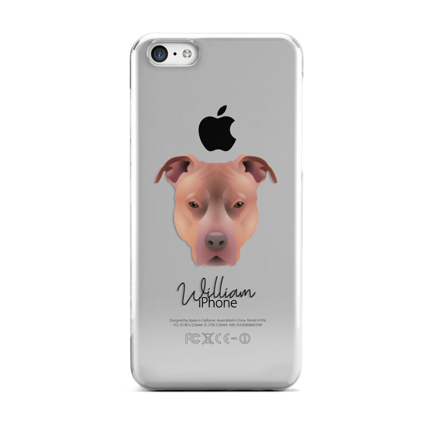 American Pit Bull Terrier Personalised Apple iPhone 5c Case