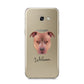 American Pit Bull Terrier Personalised Samsung Galaxy A5 2017 Case on gold phone