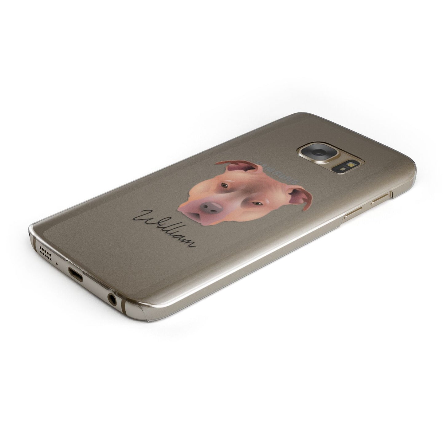 American Pit Bull Terrier Personalised Samsung Galaxy Case Bottom Cutout