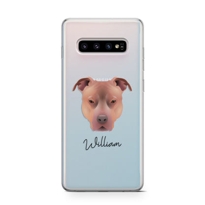 American Pit Bull Terrier Personalised Samsung Galaxy S10 Case