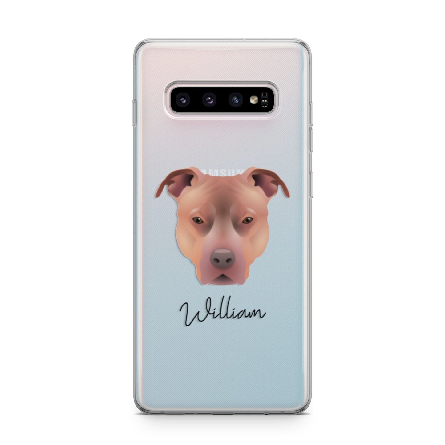 American Pit Bull Terrier Personalised Samsung Galaxy S10 Plus Case