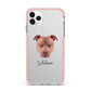 American Pit Bull Terrier Personalised iPhone 11 Pro Max Impact Pink Edge Case