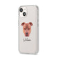 American Pit Bull Terrier Personalised iPhone 14 Clear Tough Case Starlight Angled Image