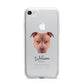 American Pit Bull Terrier Personalised iPhone 7 Bumper Case on Silver iPhone