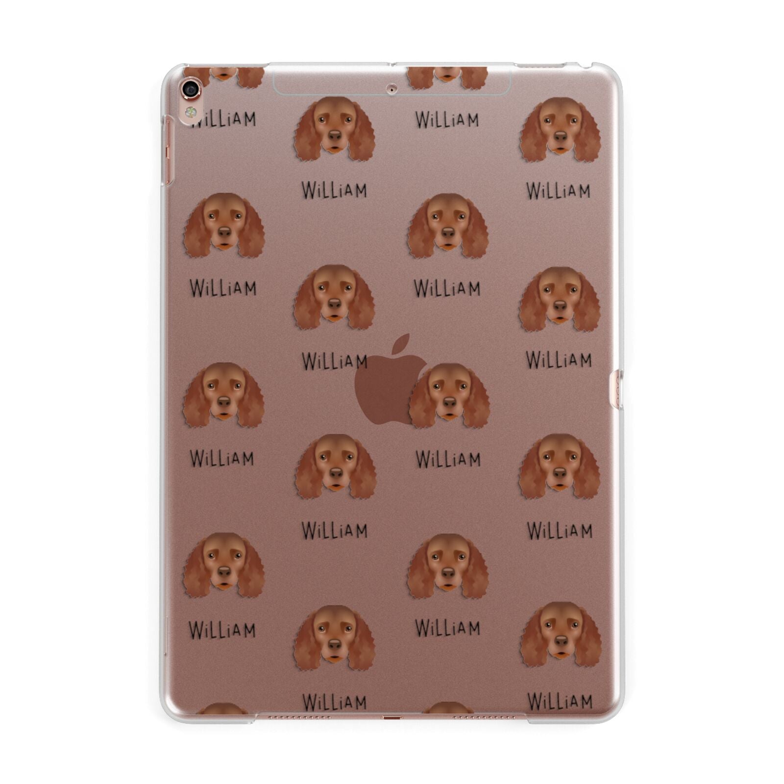 American Water Spaniel Icon with Name Apple iPad Rose Gold Case