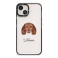 American Water Spaniel Personalised iPhone 13 Black Impact Case on Silver phone