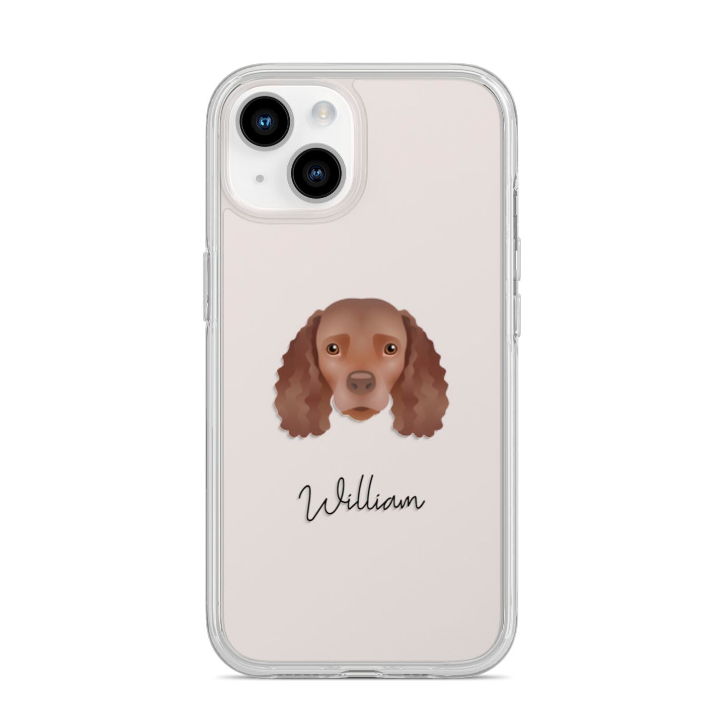 American Water Spaniel Personalised iPhone 14 Clear Tough Case Starlight