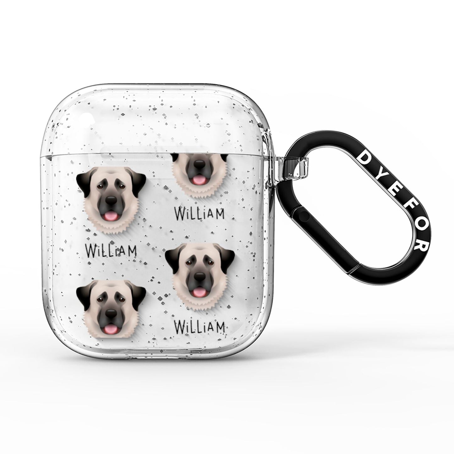 Anatolian Shepherd Dog Icon with Name AirPods Glitter Case