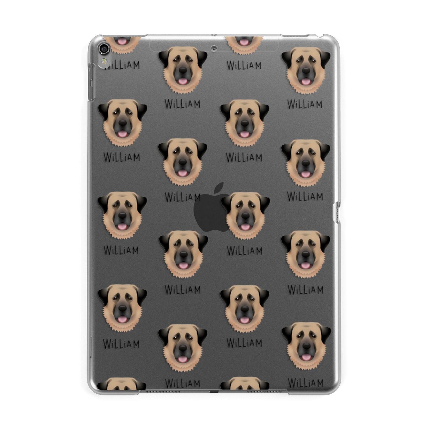 Anatolian Shepherd Dog Icon with Name Apple iPad Grey Case