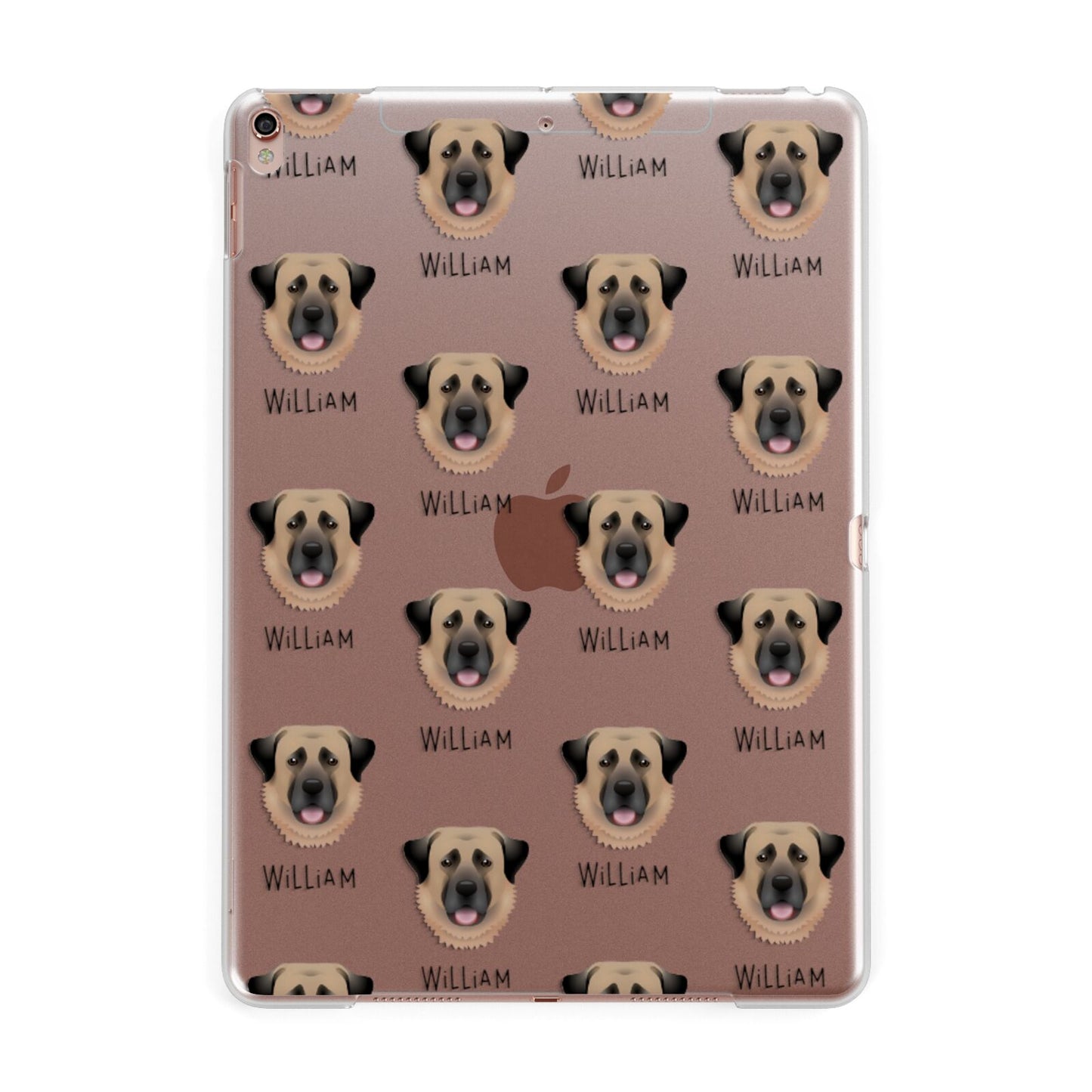 Anatolian Shepherd Dog Icon with Name Apple iPad Rose Gold Case