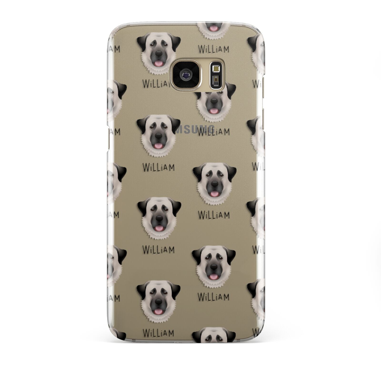 Anatolian Shepherd Dog Icon with Name Samsung Galaxy S7 Edge Case
