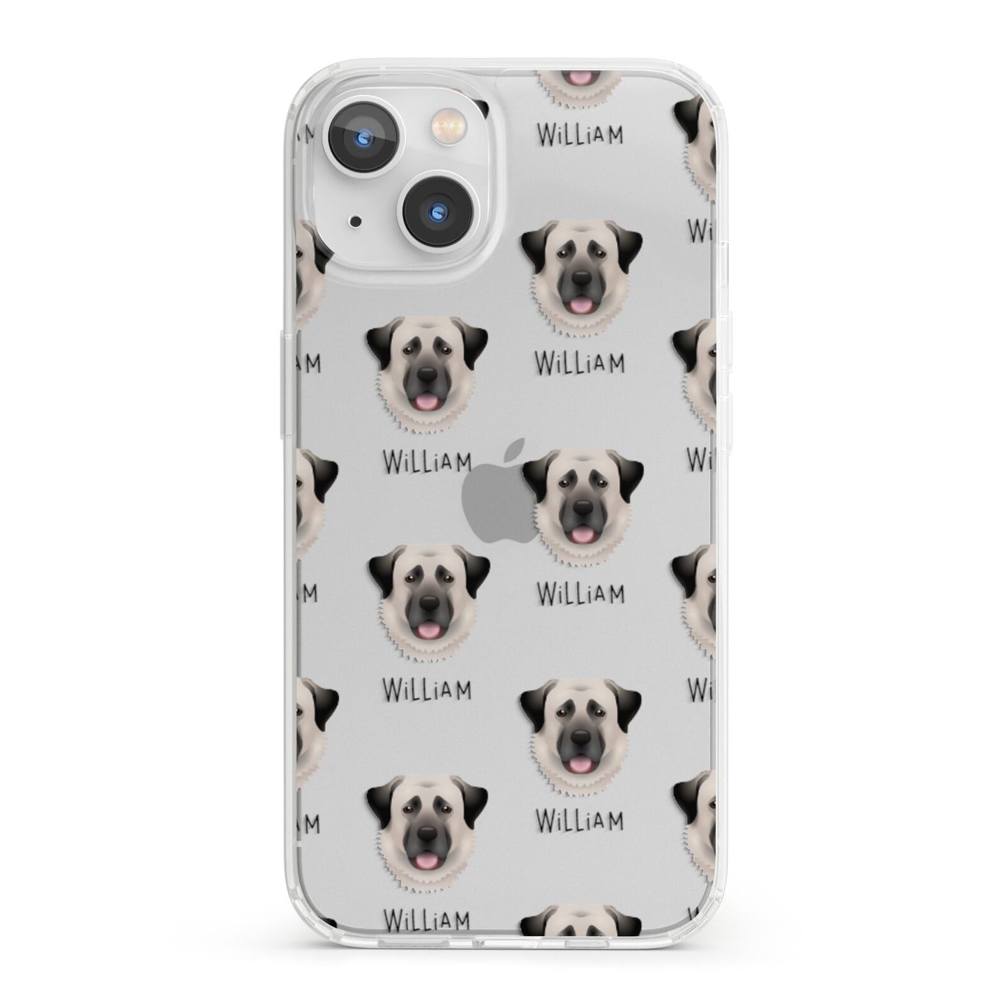 Anatolian Shepherd Dog Icon with Name iPhone 13 Clear Bumper Case