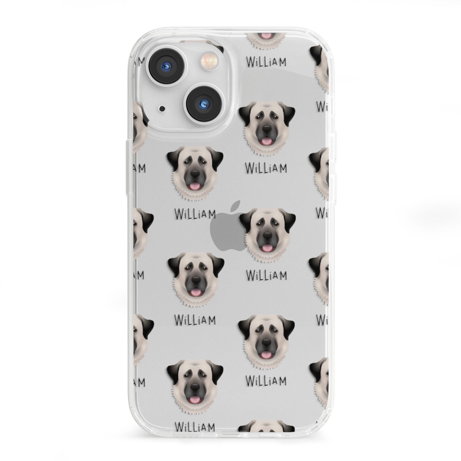 Anatolian Shepherd Dog Icon with Name iPhone 13 Mini Clear Bumper Case