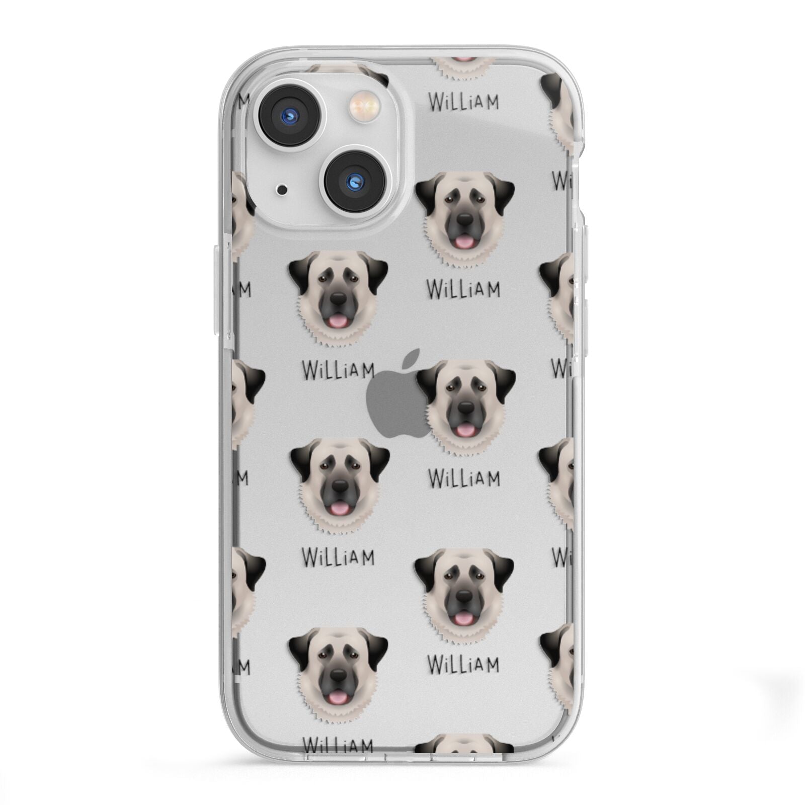 Anatolian Shepherd Dog Icon with Name iPhone 13 Mini TPU Impact Case with White Edges