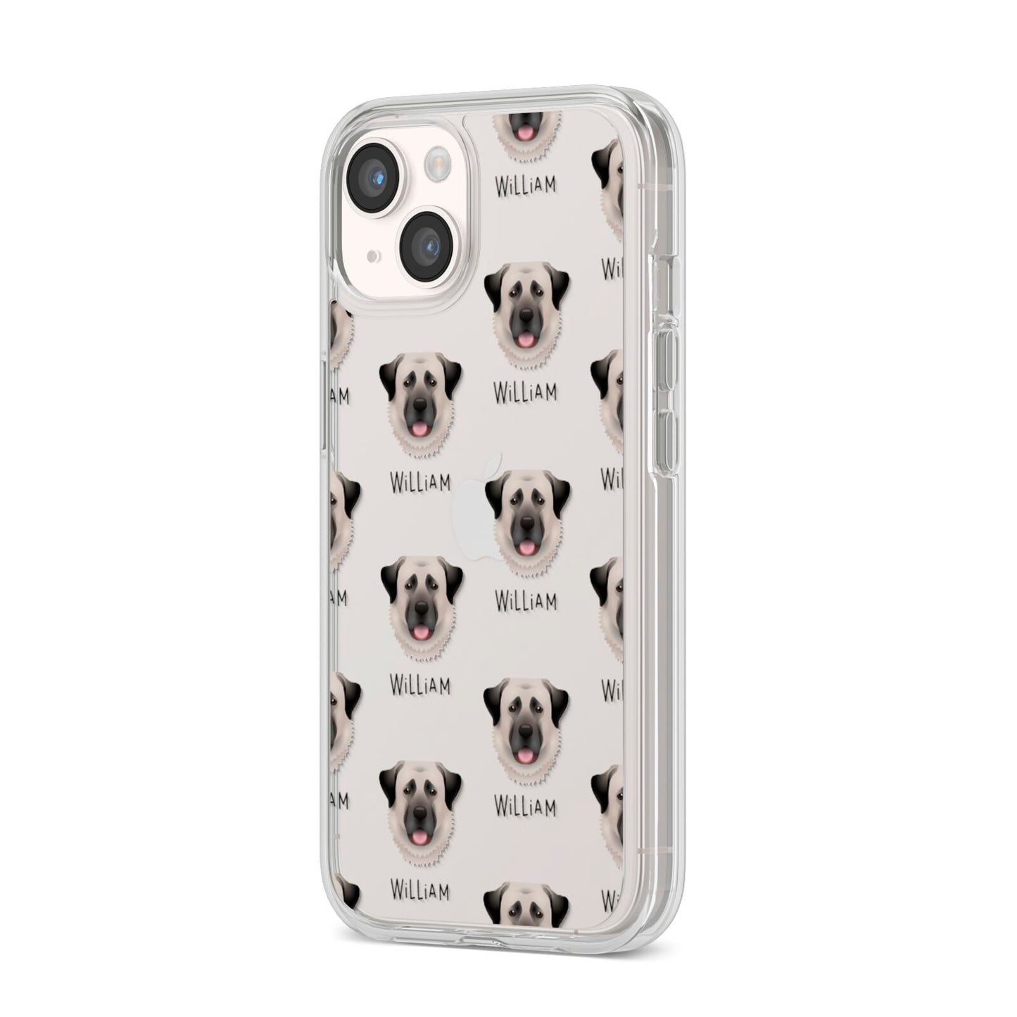 Anatolian Shepherd Dog Icon with Name iPhone 14 Clear Tough Case Starlight Angled Image