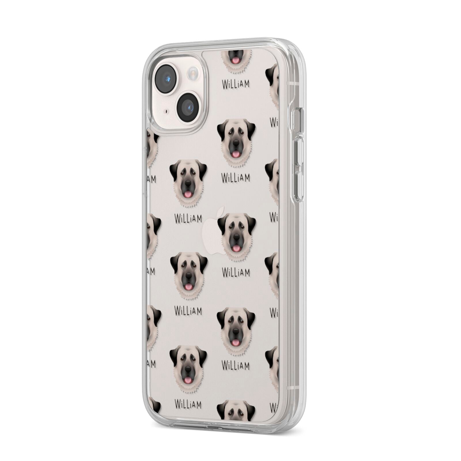 Anatolian Shepherd Dog Icon with Name iPhone 14 Plus Clear Tough Case Starlight Angled Image