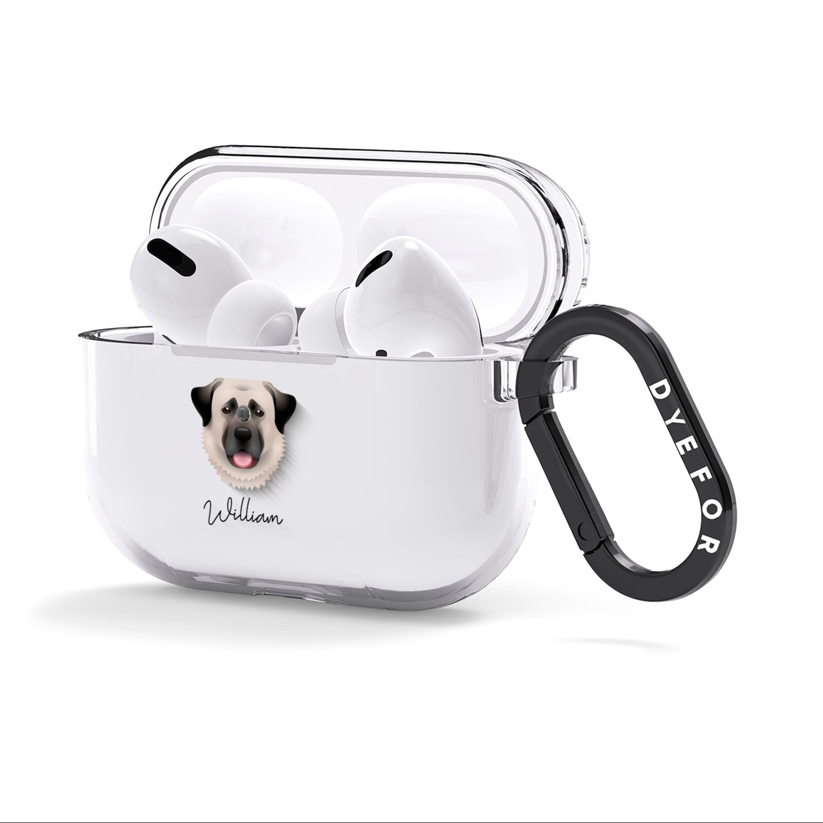 Anatolian Shepherd Dog Personalised AirPods Clear Case 3rd Gen Side Image