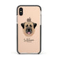 Anatolian Shepherd Dog Personalised Apple iPhone Xs Impact Case Black Edge on Gold Phone