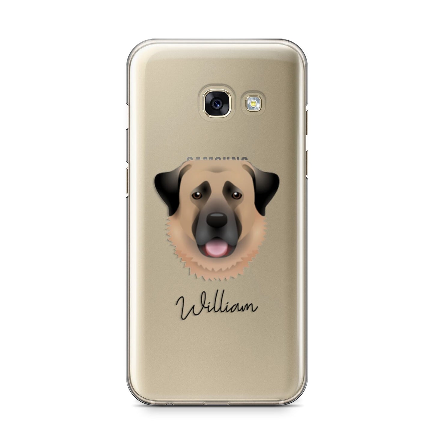 Anatolian Shepherd Dog Personalised Samsung Galaxy A3 2017 Case on gold phone