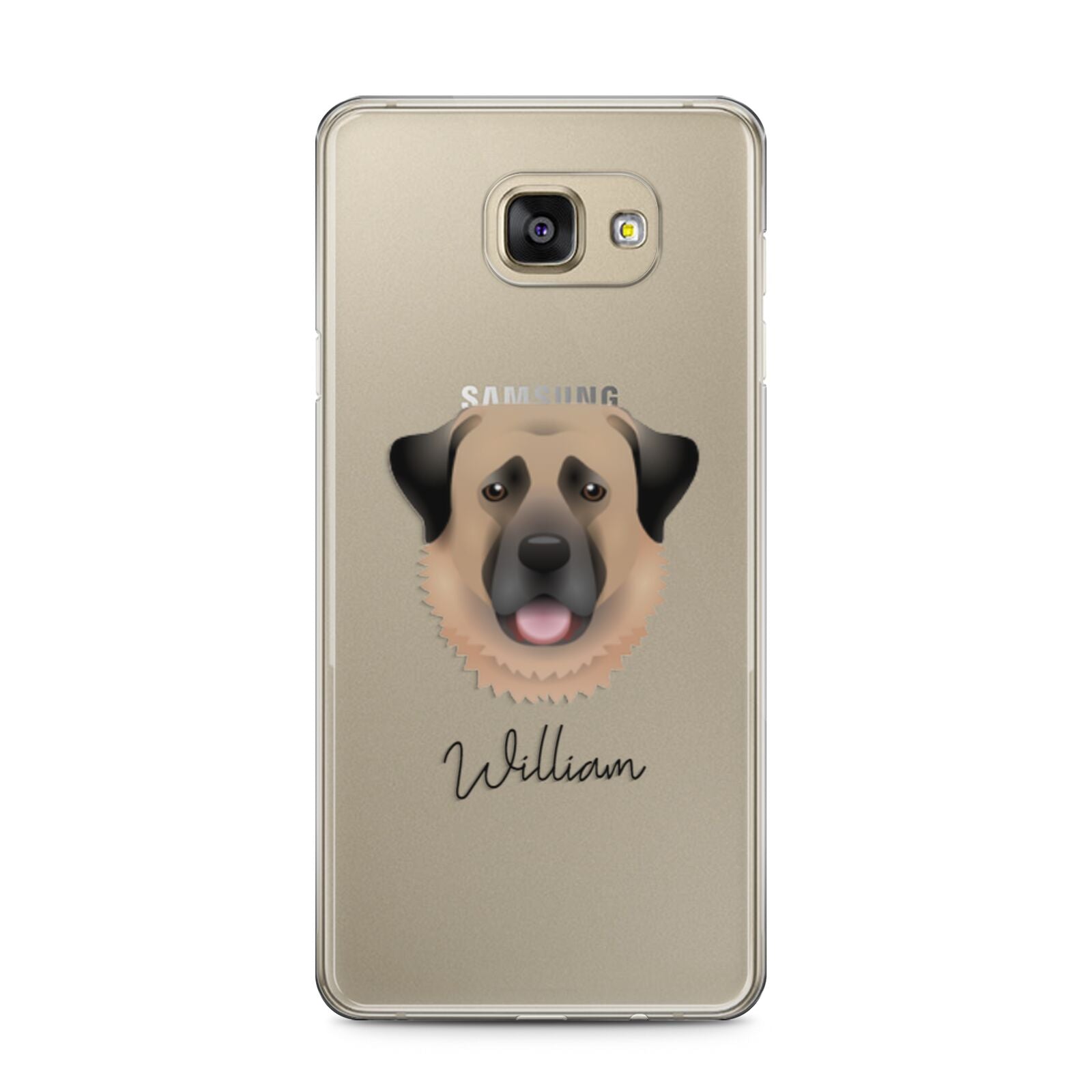 Anatolian Shepherd Dog Personalised Samsung Galaxy A5 2016 Case on gold phone