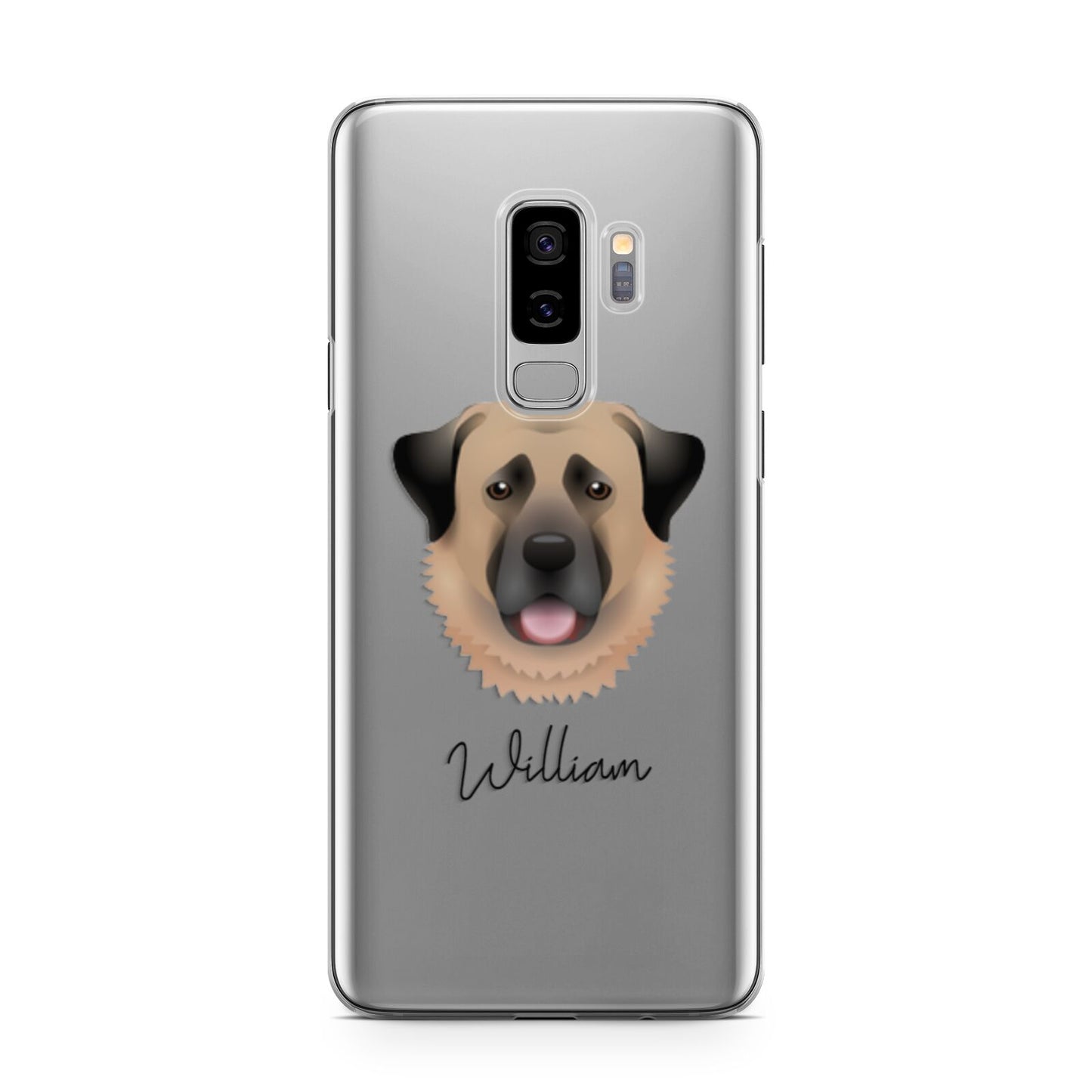 Anatolian Shepherd Dog Personalised Samsung Galaxy S9 Plus Case on Silver phone